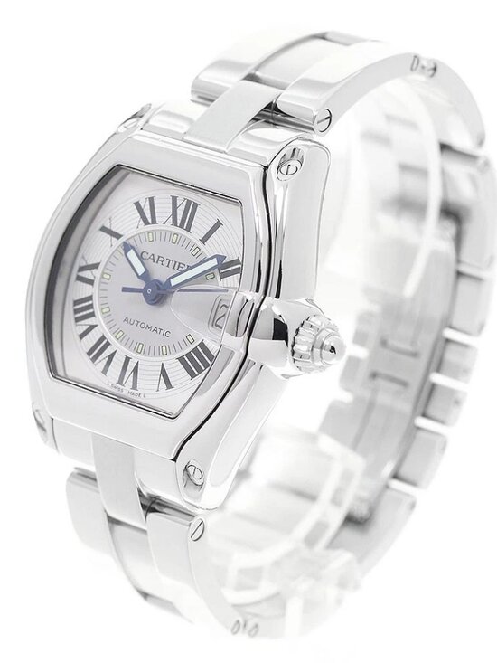 CARTIER Roadster LM W62000V3 Date Silver Dial Automatic Men\'s Watch_953648 main image 7